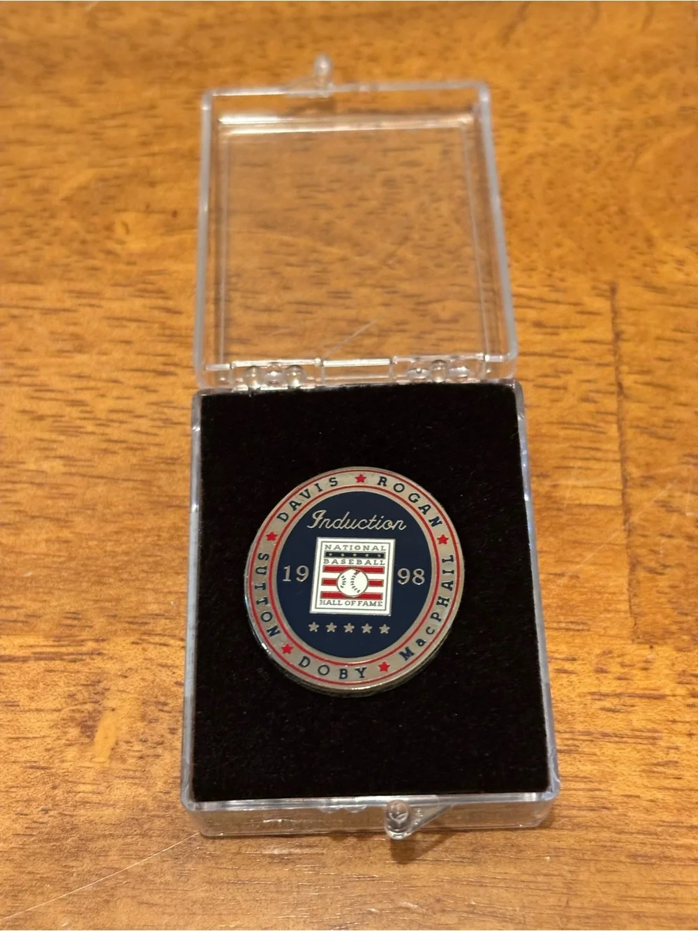 1998 MLB Baseball Hall Of Fame Induction Pin Sutton, Doby, Davis, Rogan